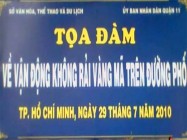 TỌA ĐÀM VẬN ĐỘNG KHÔNG RẢI VÀNG MÃ…