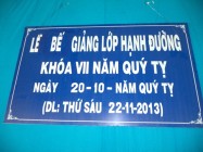 LỄ BẾ GIẢNG KHÓA 7 HẠNH ĐƯỜNG