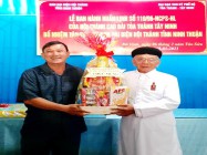 LỄ TIẾP RƯỚC HUẤN LỊNH CỦA TÂN TRƯỞNG BAN ĐẠI DIỆN HỘI THÁNH CAO ĐÀI TTTN TẠI TỈNH NINH THUẬN