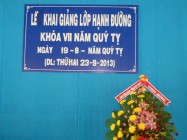 LỄ KHAI GIẢNG HẠNH ĐƯỜNG KHÓA 7