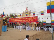 LỄ ĐẶT VIÊN GẠCH ĐẦU TIÊN XÂY DỰNG THÁNH THẤT ĐỒNG KHỞI, TÂY NINH
