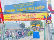 LỄ ĐẶT VIÊN GẠCH ĐẦU TIÊN KHỞI CÔNG XÂY DỰNGTHÁNH THẤT PHÚ HIỆP, HUYỆN TAM NÔNG, TỈNH ĐỒNG THÁP